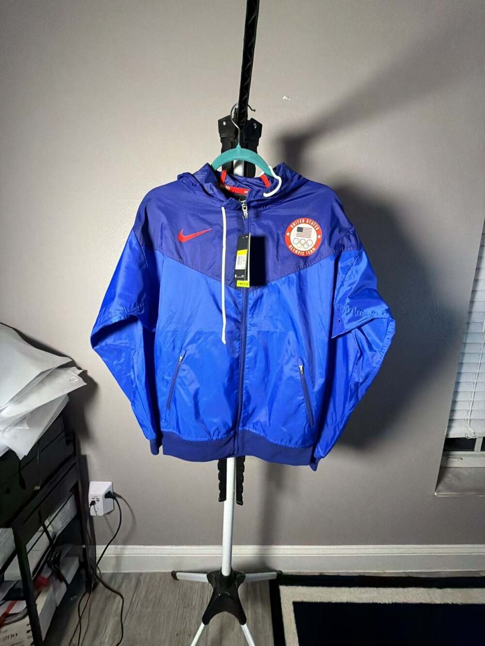 Nike Team USA Windrunner Jacket Size S Blue Olympic Windbreaker NWT